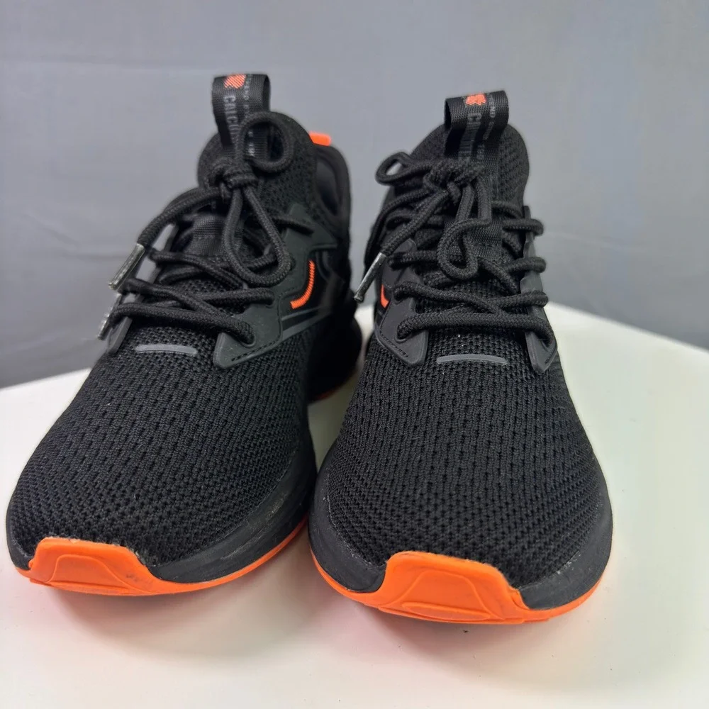BAAS PLOA Mens Size 5.5 Black Orange Athletic Trail Running Shoes Sneakers